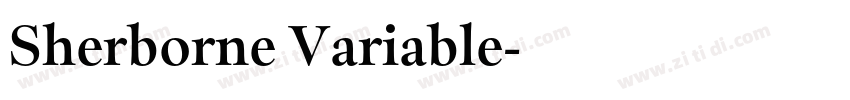 Sherborne Variable字体转换